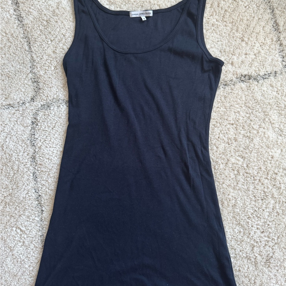 James Perse Fitted Blue Tank Top